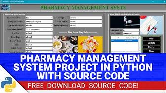 'Video thumbnail for Pharmacy Management System Project in Python Source Code (Free Download)'