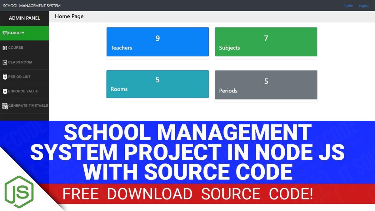 'Video thumbnail for School Management System in Node JS with Source Code (Free Download)'