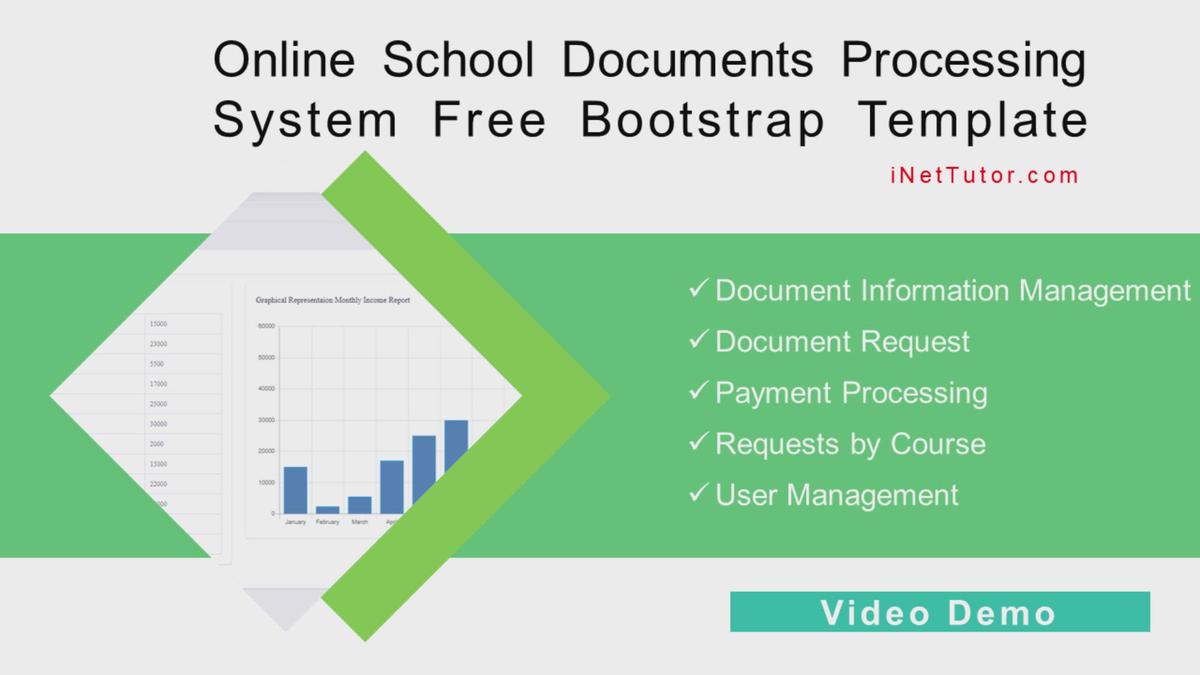 'Video thumbnail for Demo - Online School Documents Processing System Free Bootstrap Template'
