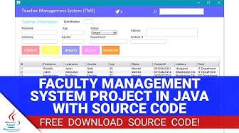 'Video thumbnail for Faculty Management System Project In Java With Source Code (Free Download)'