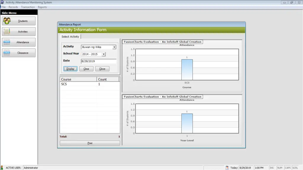 time attendance software in vb6