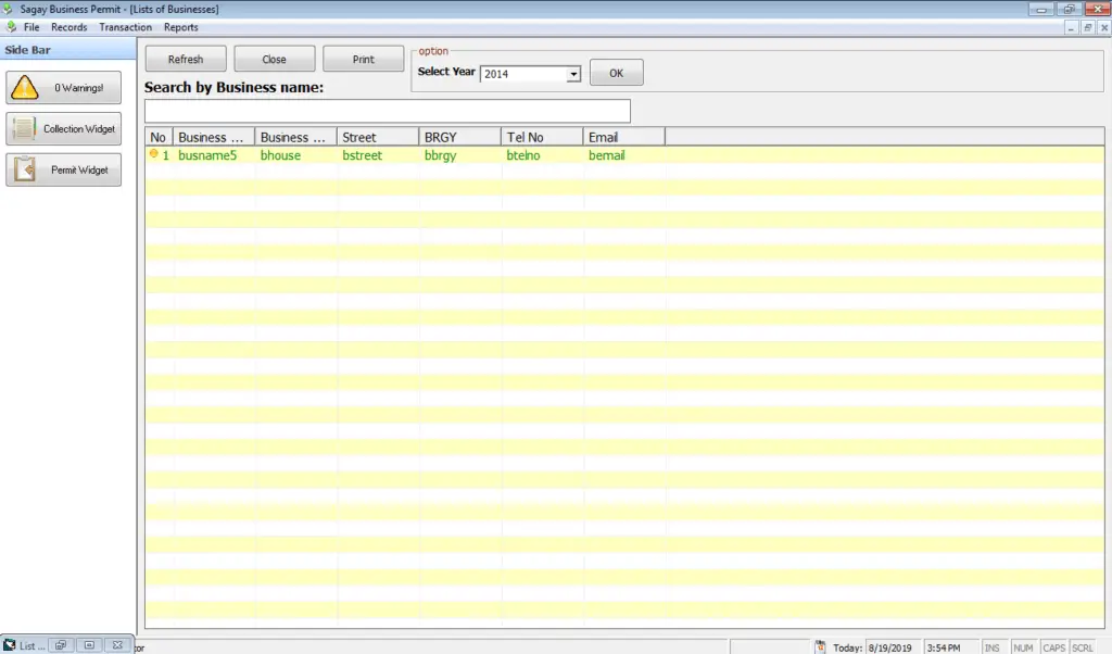 Business Permit System User Interface and Features