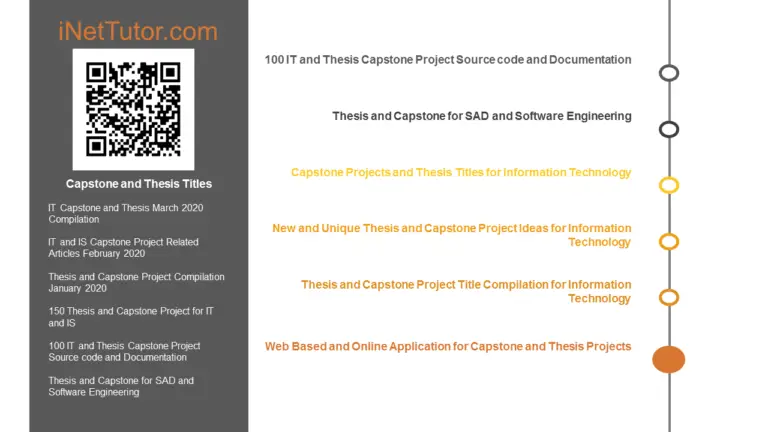 capstone project thesis & defense