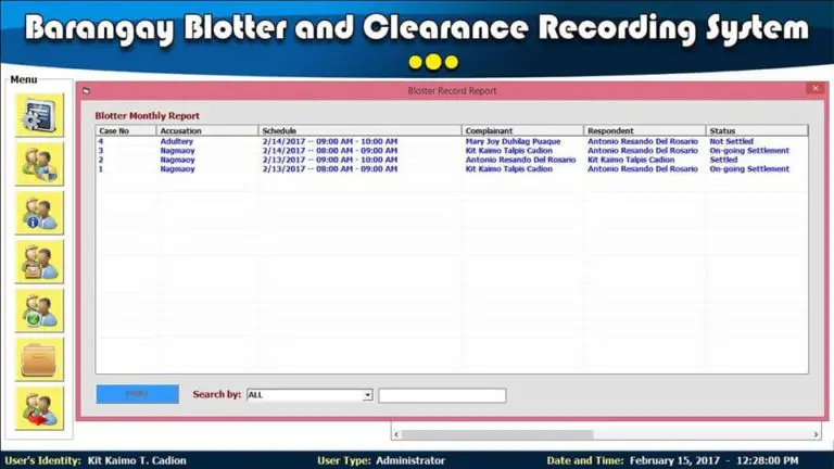 Barangay Blotter System