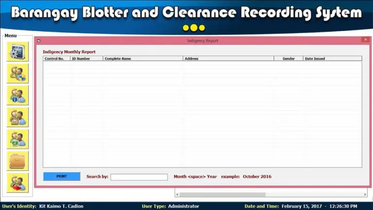 Barangay Blotter and Clearance System – Que des Projet