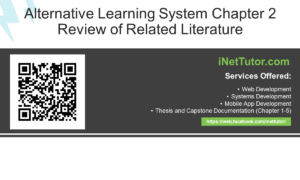 Alternative Learning System Chapter 2 Review of Related Literature