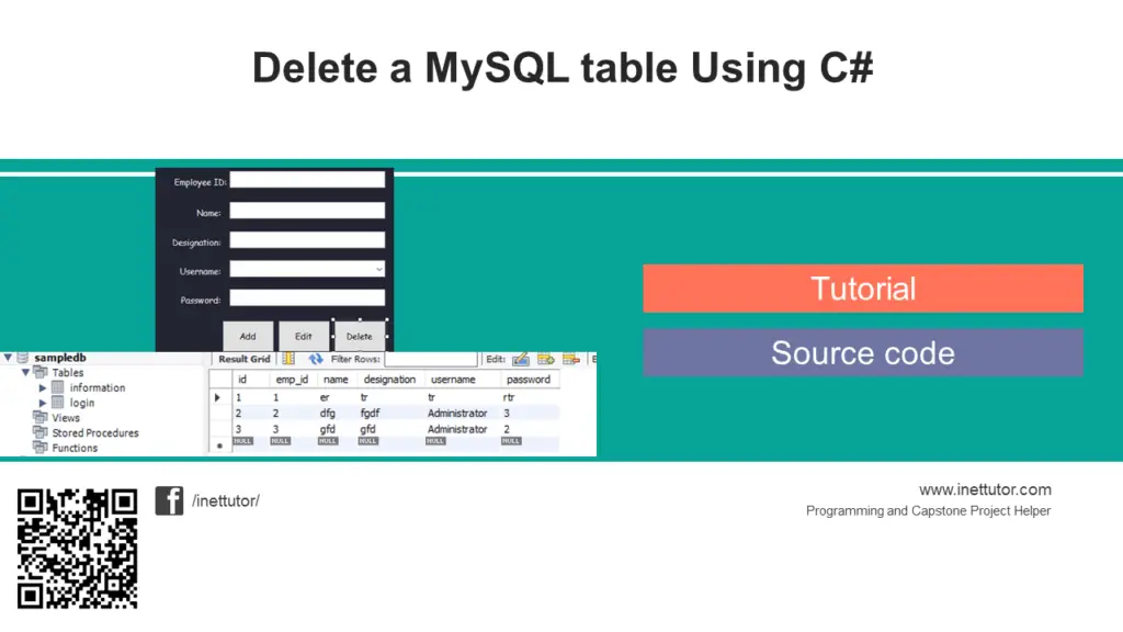 delete-a-mysql-table-using-c-tutorial-and-source-code-inettutor