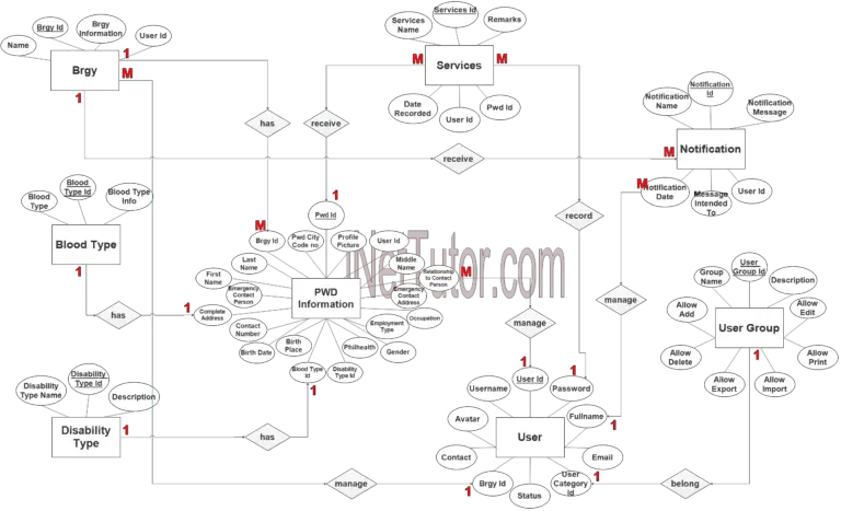 Person with Disability (PWD) Information System ER Diagram