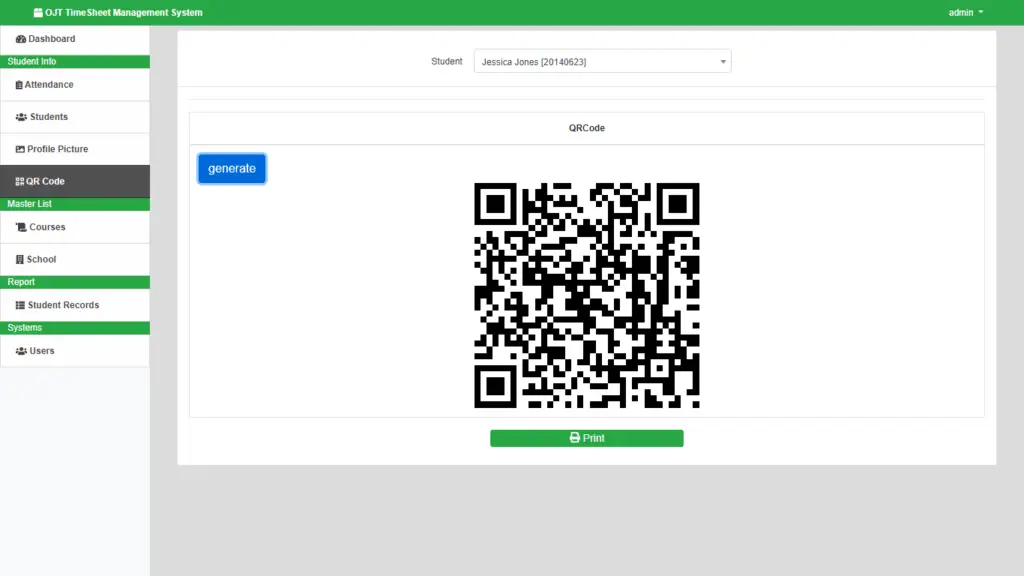 OJT Timesheet Monitoring QR Code - Free Capstone 2024