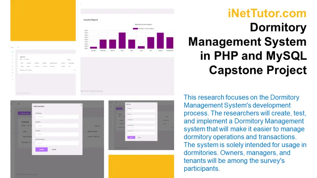 Dormitory Management System In PHP And MySQL Capstone Project - Free ...