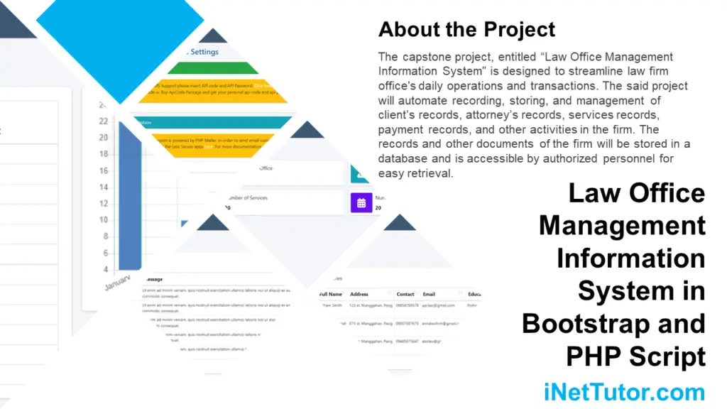 Law Office Management Information System in Bootstrap and PHP Script