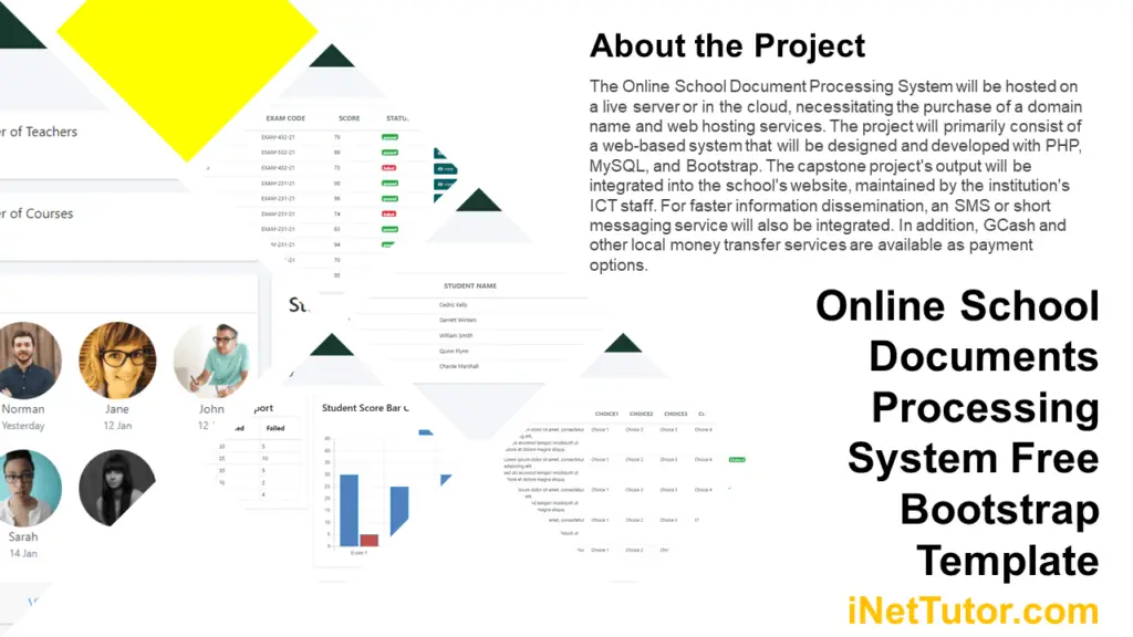 Online School Documents Processing System Free Bootstrap Template