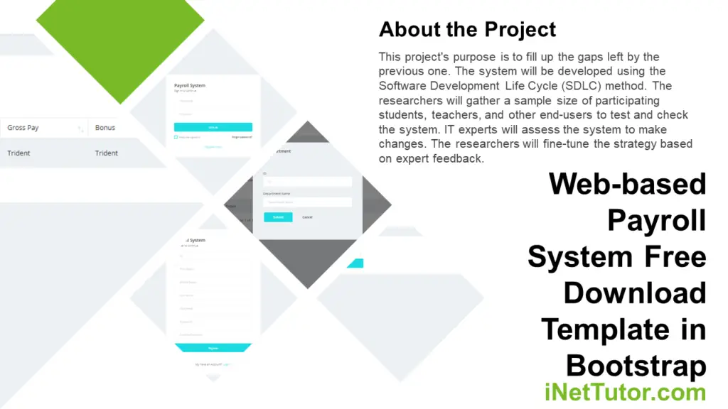 Web-based Payroll System Free Download Template in Bootstrap