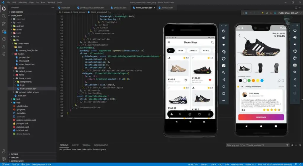 Shoe Shop App in Flutter Free Source Code - iNetTutor.com