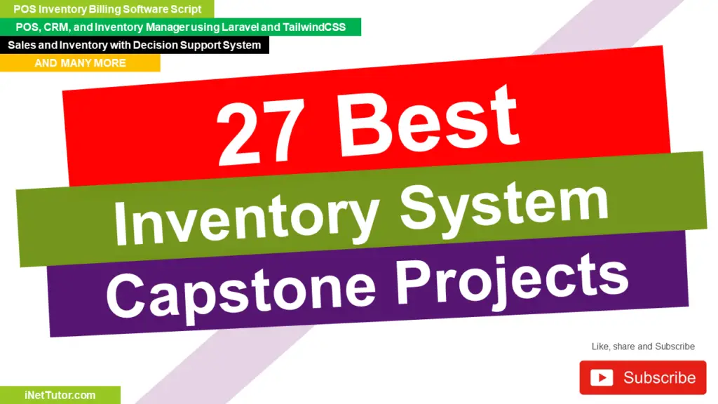 27 Inventory System Capstone Project Ideas