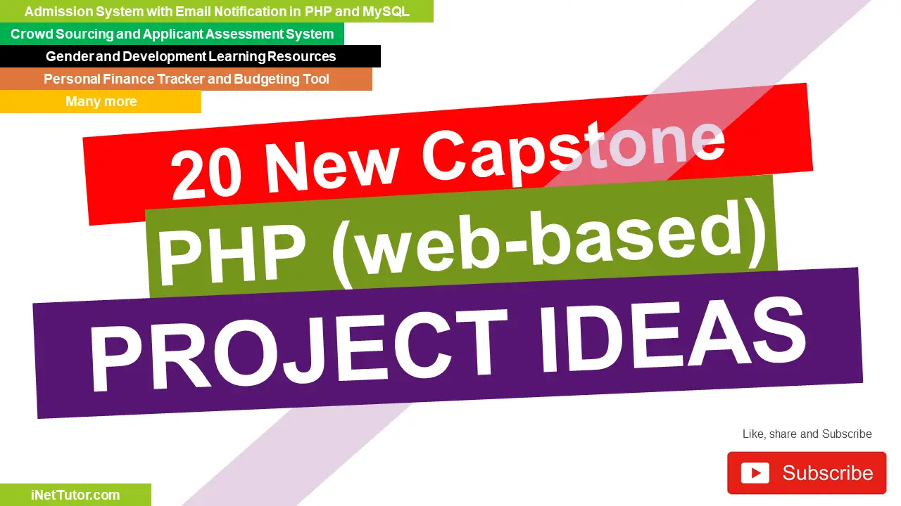 website capstone project ideas