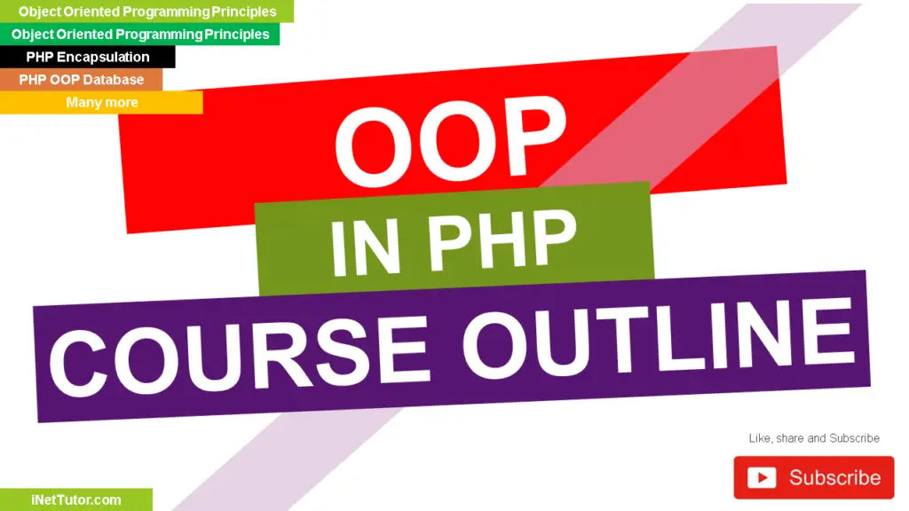 Course Outline Object Oriented Programming in PHP