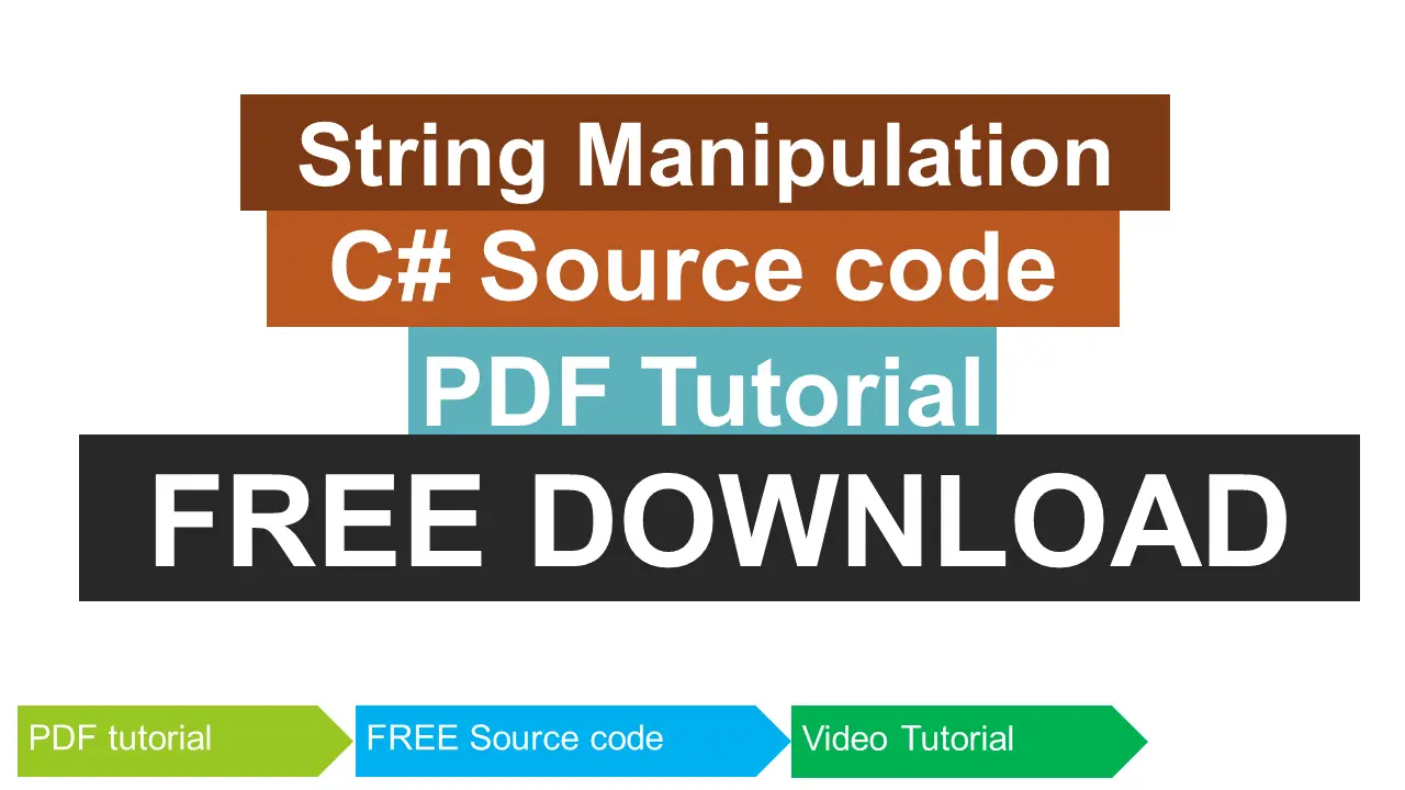 String Manipulation in CSharp - iNetTutor.com