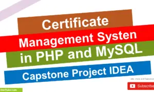 Certificate Management System in PHP and MySQL