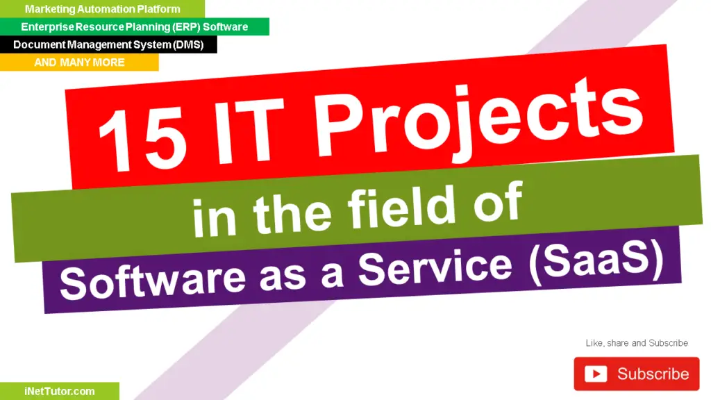 15 IT Projects in the field of Software as a Service (SaaS)