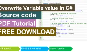 Overwrite Variable value in CSharp