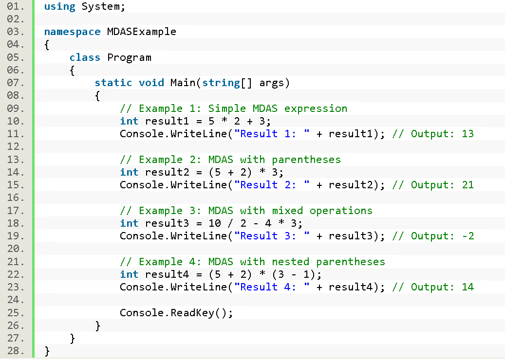 MDAS Example in CSharp - source code