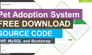 Pet Adoption System Source code