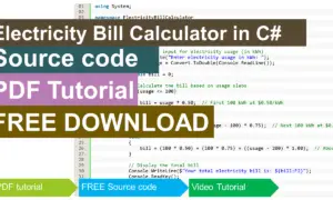 Electricity Bill Calculator in CSharp