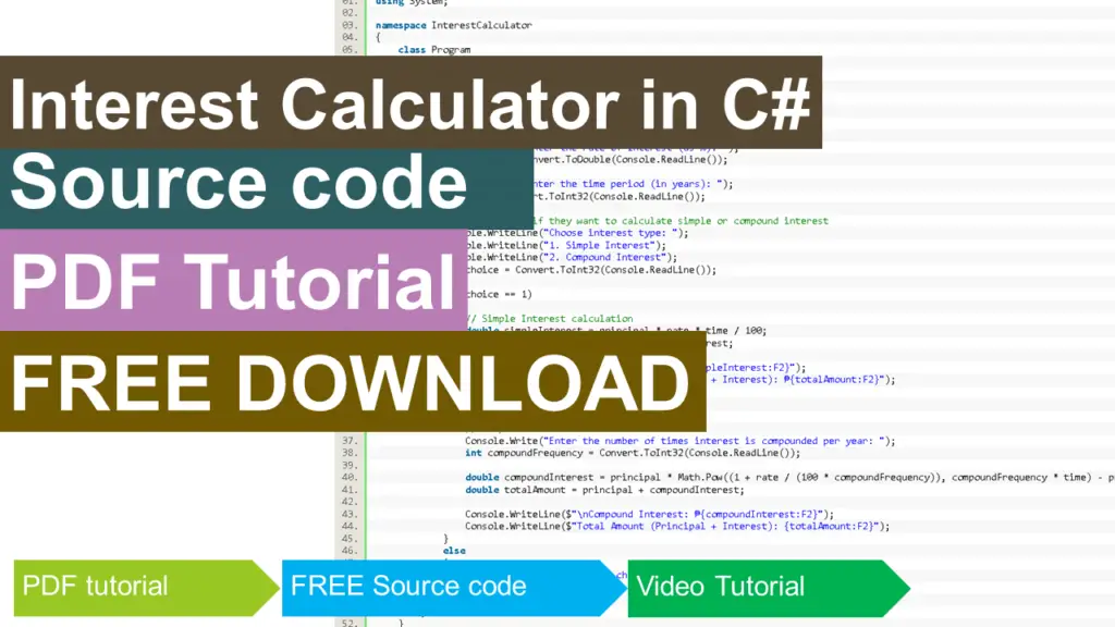 Interest Calculator in CSharp