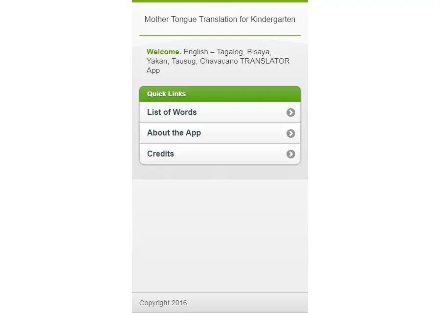 Translator App for K-12 Mother Tongue Capstone Documentation