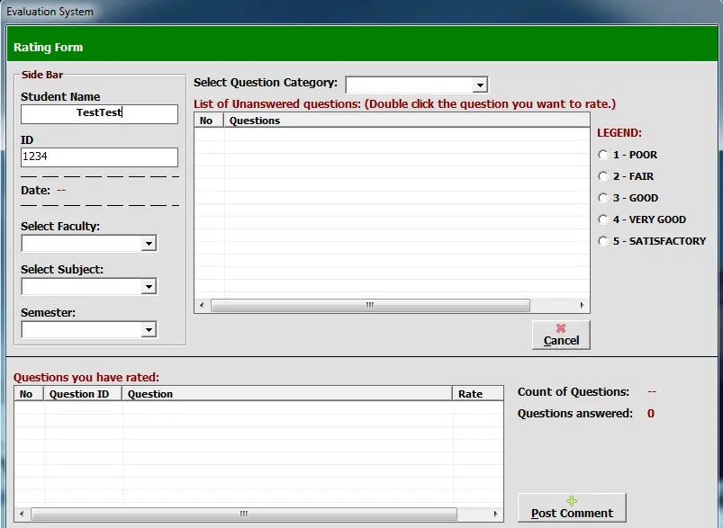 faculty evaluation system capstone project